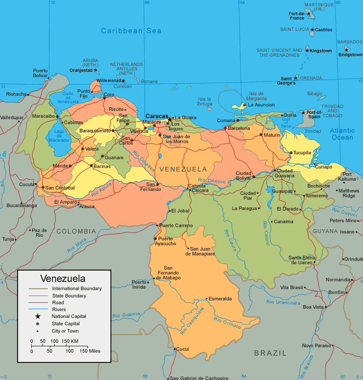 MAP OF VENEZUELA