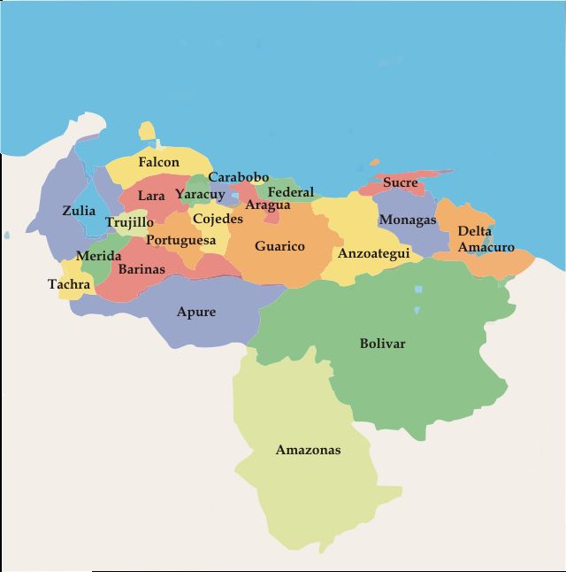 venezuela district map