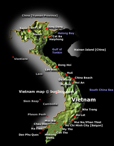 satellite vietnam map