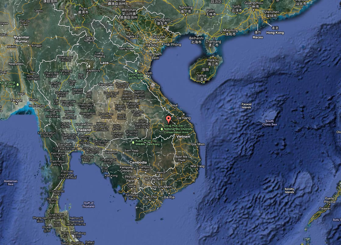 satellite image of vietnam