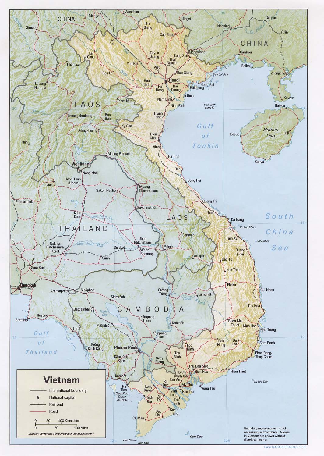 vietnam physical map