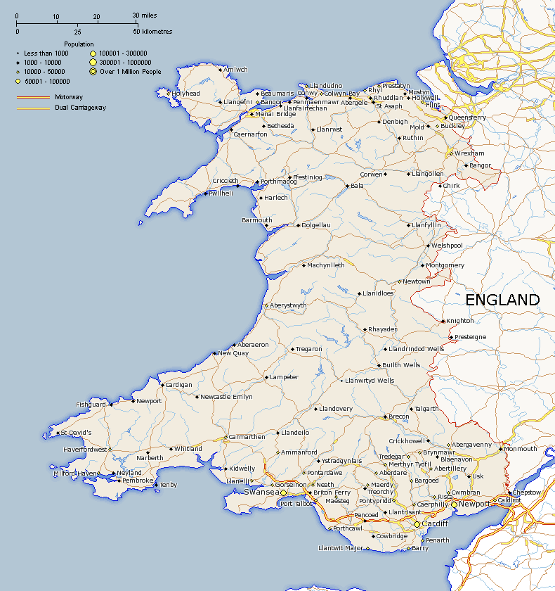 Wales Map Wales Wales Map Wales