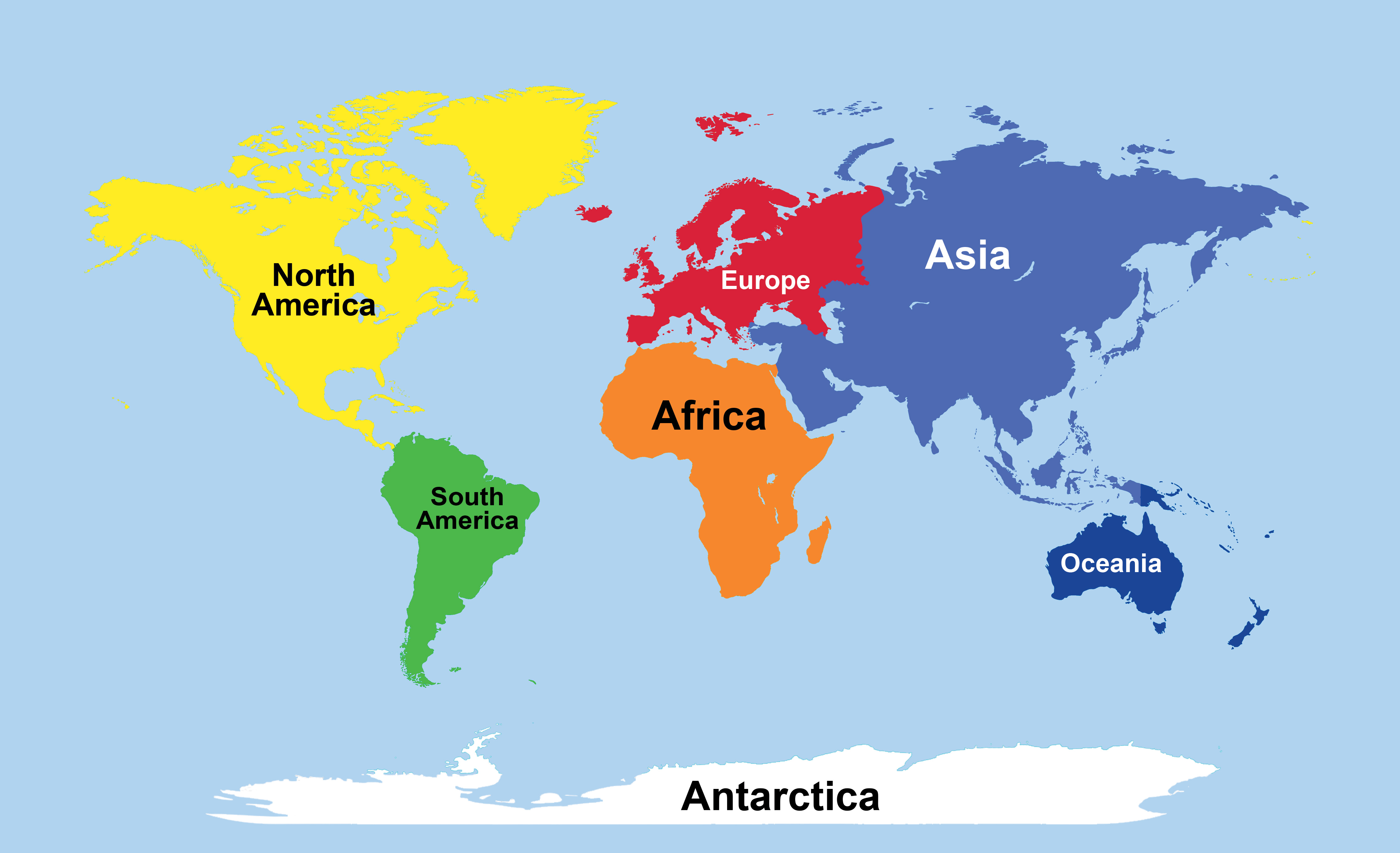 World Continents Map