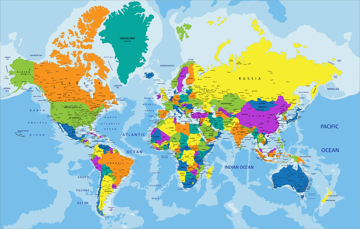 world countries political map