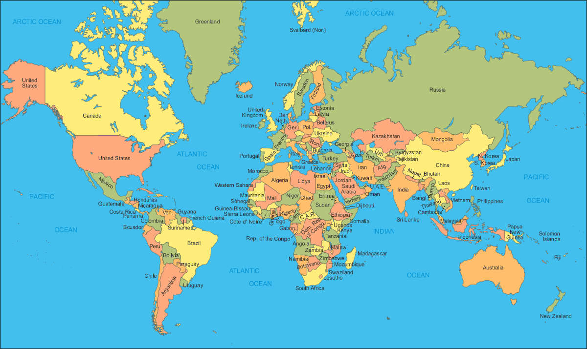 World Countries Map