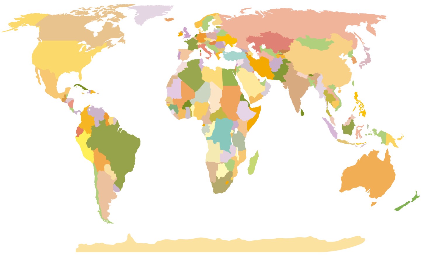 World Countries Blank Map