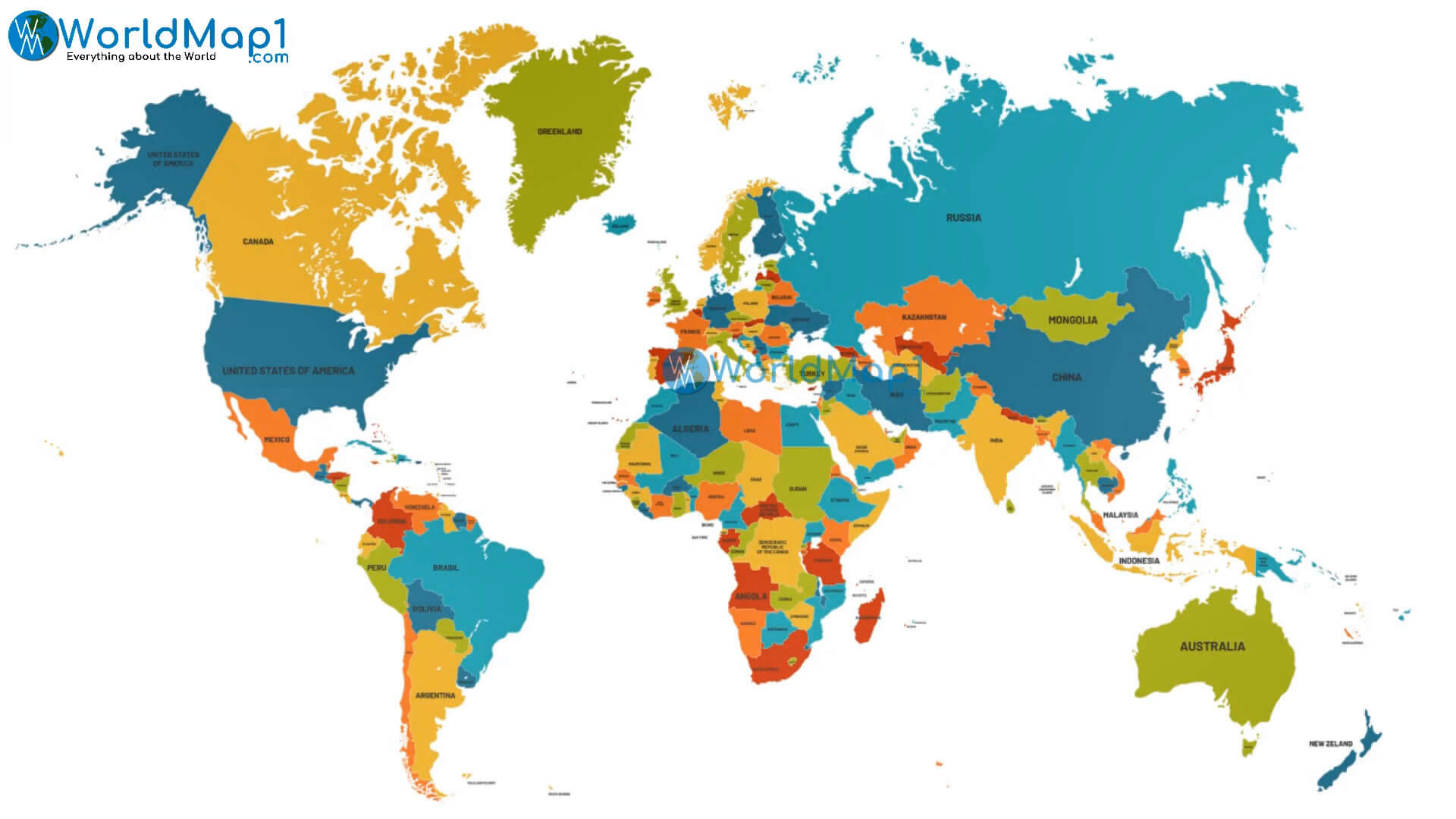 World Countries Map