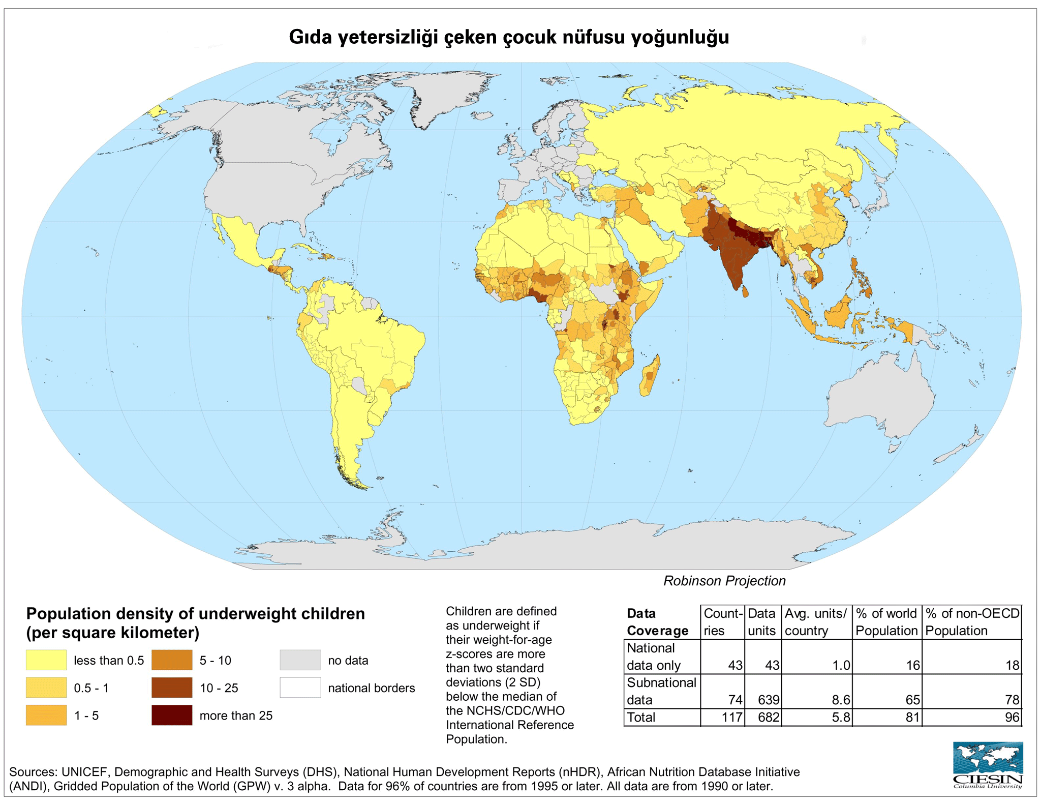 World Food Shortage Map