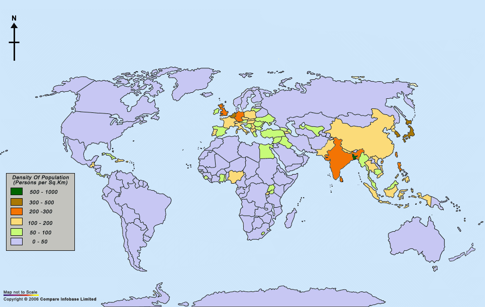 World Population Density Map