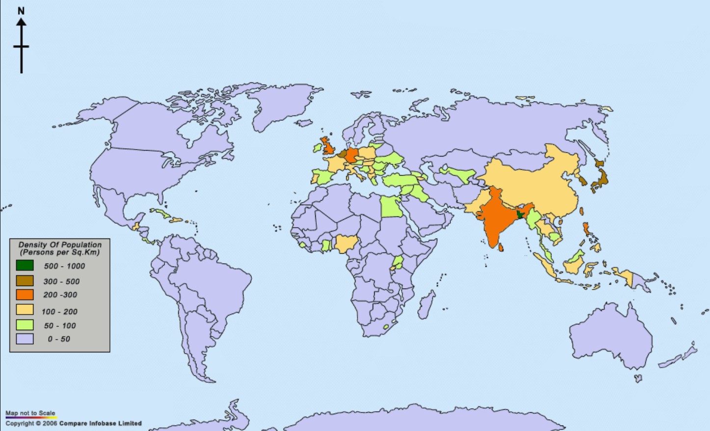 World Population Density Map