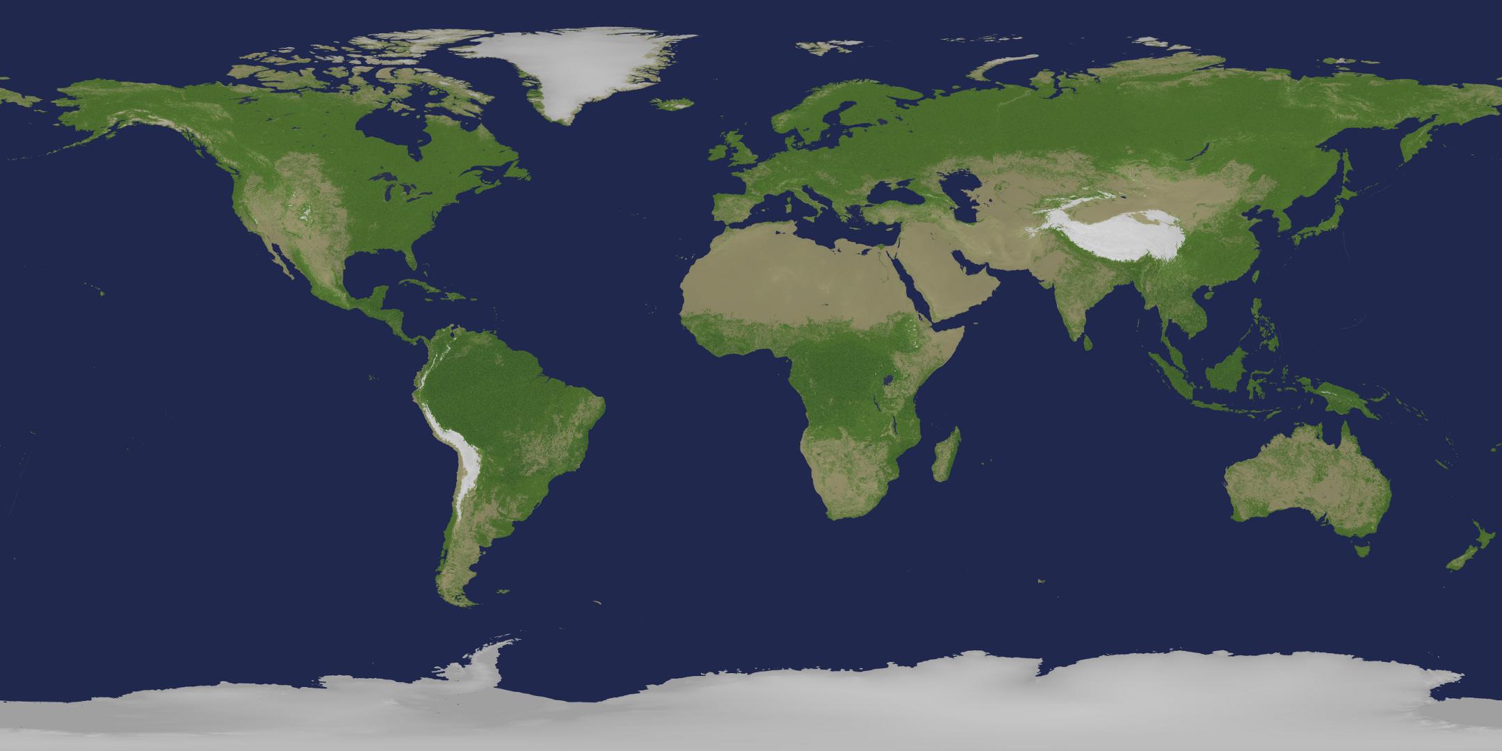 World Satellite Image 2014