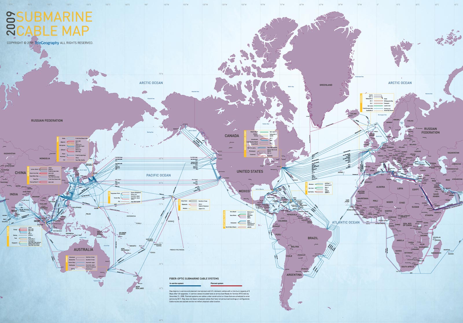 World Submarine Cable Map
