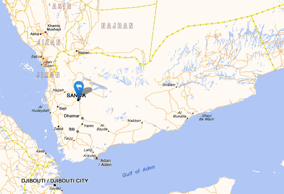 map yemen