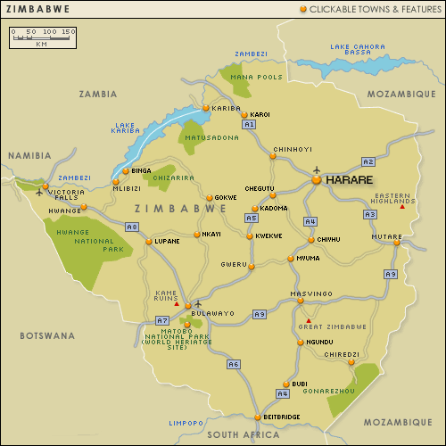 zimbabwe maps